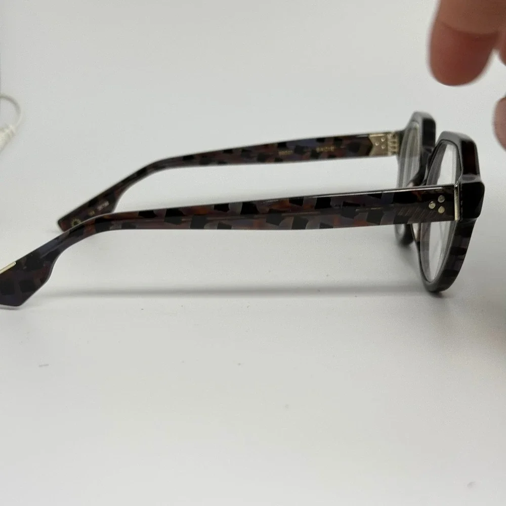 KREWE Sadie Dark Tortoise Shell Geometric Eyeglass Frames 50-21-145